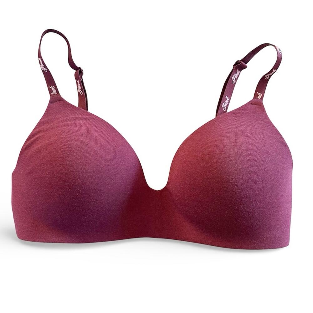 Victoria's Secret PINK Purple Rose Non Wired Lightly Lined Bra Size 36C